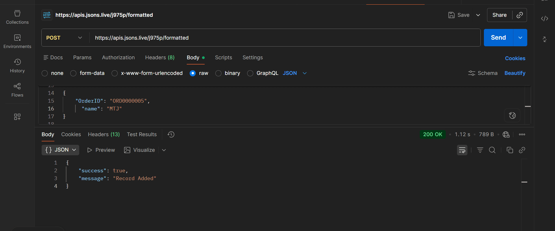 POST Method Example
