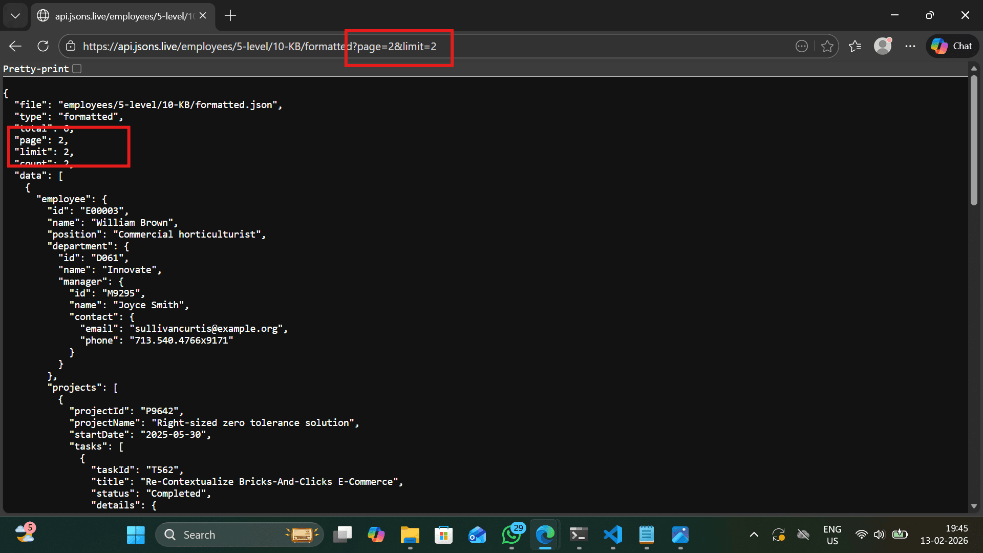 Pagination